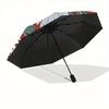 1pc Floral Pattern Automatic Opening/closing Umbrella with Auto Open/Close, Windproof, Foldable Sunshade, Perfect Gift for Friends, Durable