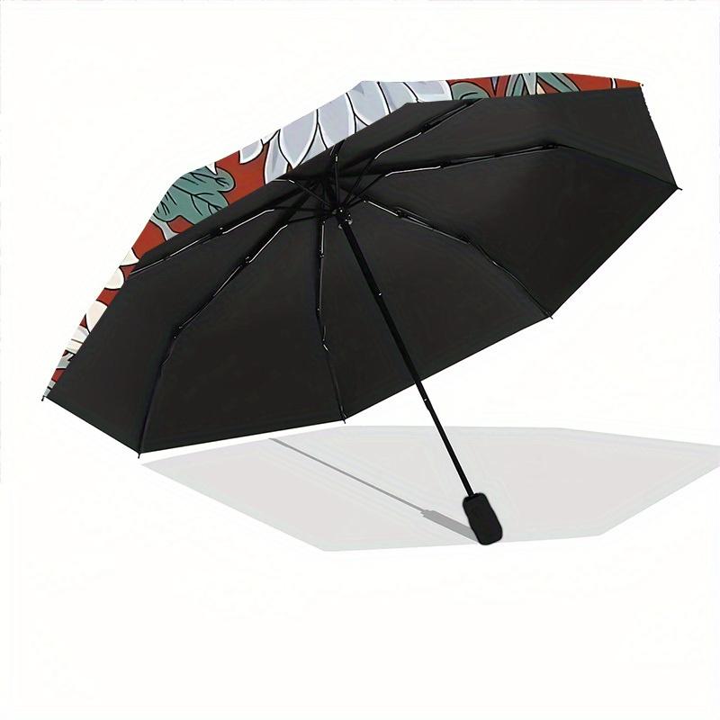 1pc Floral Pattern Automatic Opening/closing Umbrella with Auto Open/Close, Windproof, Foldable Sunshade, Perfect Gift for Friends, Durable