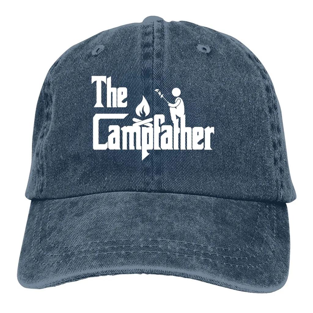 Pure Color Dad Hats The Campfather Women's Hat Sun Visor Baseball Caps Camper Camping Peaked Cap