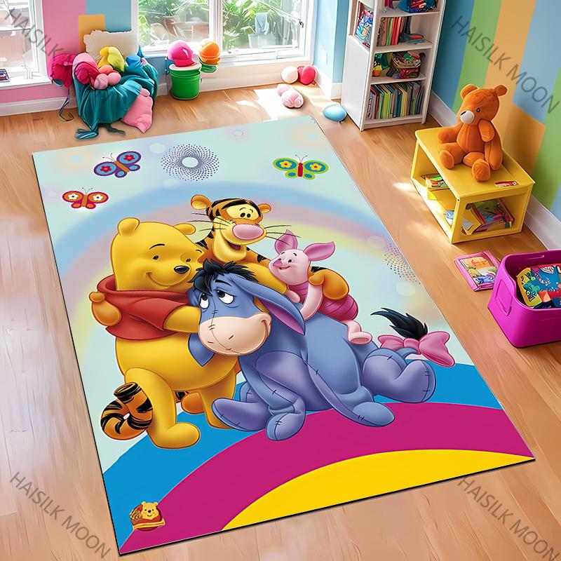 1PC Winnie The Pooh Eeyore Theme Rug Bedroom Living Room Carpet for Floor Mat Home Decor Non-Slip Floor Pad Rug Gift Potdemiel