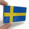 1Pc 3D Aluminum Alloy Sweden National Flag Emblem Badge Car Sticker Motorcycle Decal S60L Decoration For Volvo V70 XC60 S60 V60 V40
