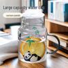High-Capacity Glass Water Kettle with Lid - Borosilicate Teapot for Cold Beverages