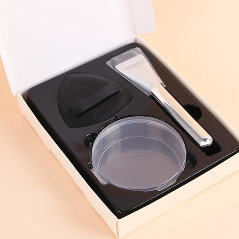 

3-In-1 Flat-Head Foundation Brush And Black Makeup Puff Blender Sponge Ultra-Thin Head Traceless Concealer Applicator Tool onesize