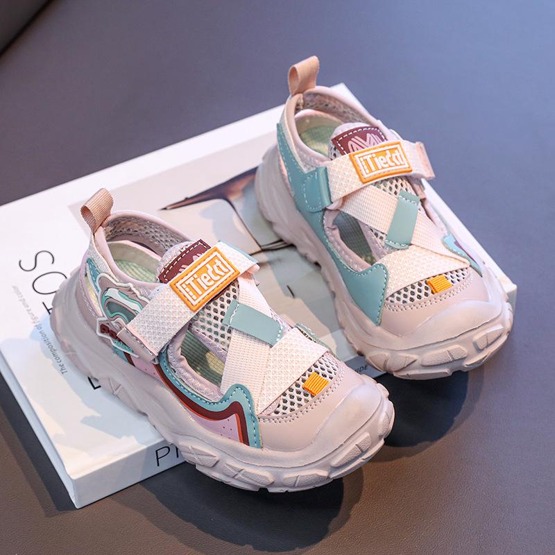 Kids Sports Sandals Thick Soft Sole Children Running Shoes Mesh Breathable 2025 Summer Students Casual Shoes Trendy Comfortable
