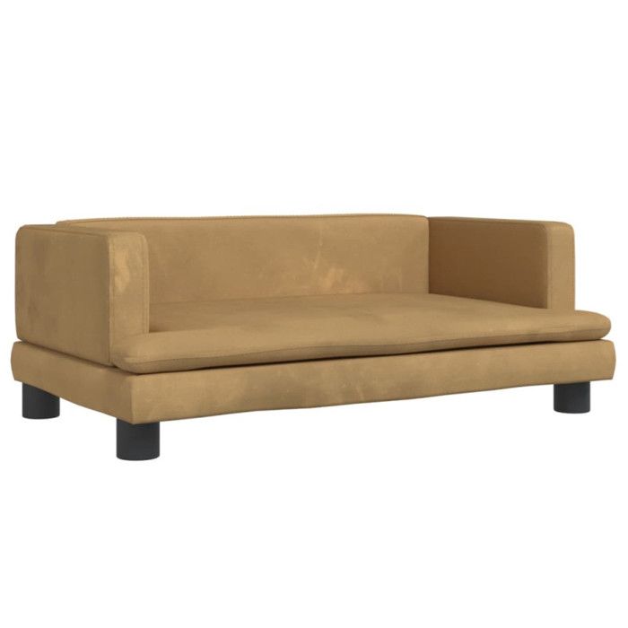 VidaXL Canapé pour enfants marron 80x45x30 cm velours 3196310
