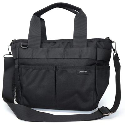 Round Bag with Shoulder Round Tote Cart Bag Golf Pouch Golf Bag Round Pouch for Men Women [LINOLUNA] [Waterproof Belt] (Black)