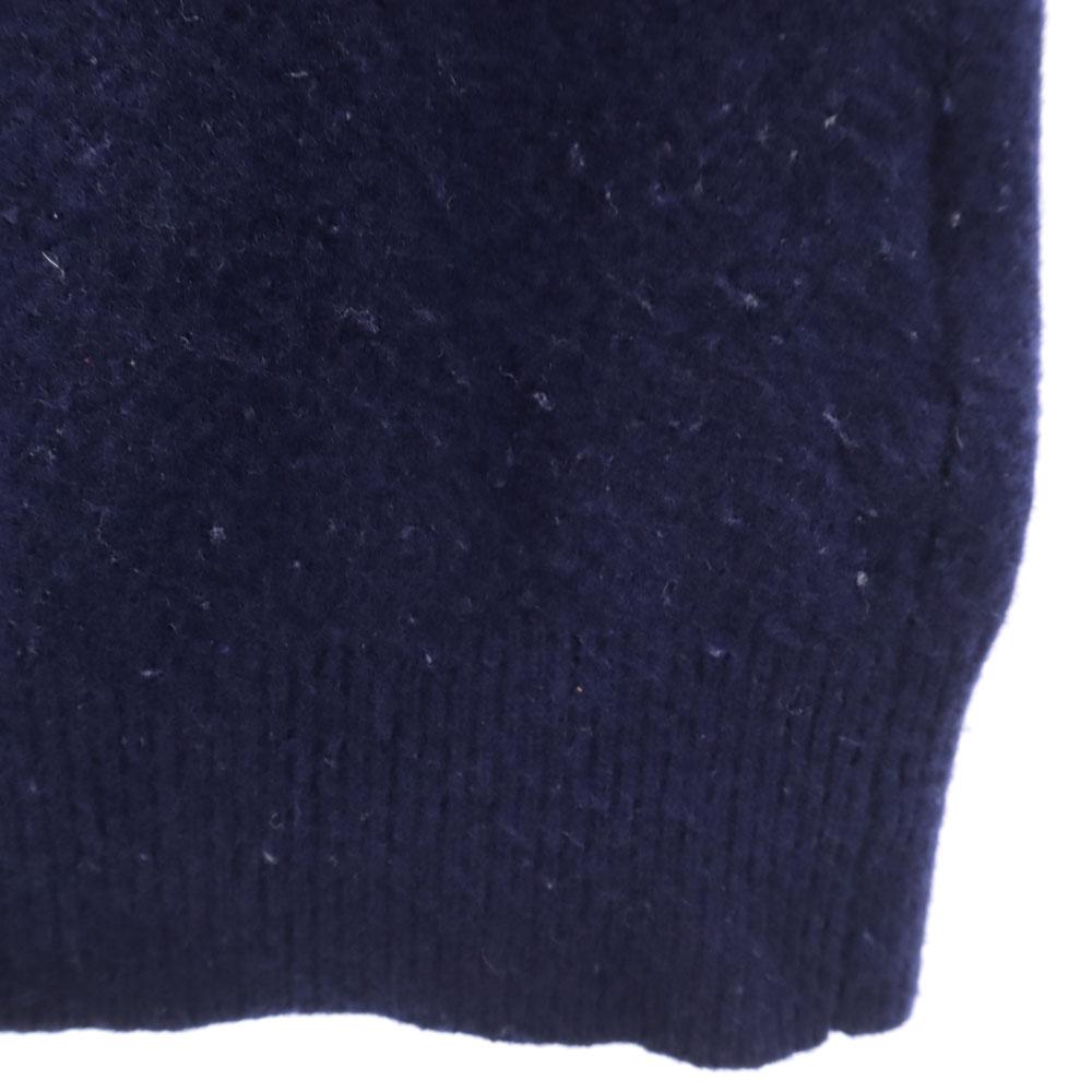 YOHJI YAMAMOTO+NOIR Made in Japan wool Long sleeve turtleneck knit 2 Navy Women Used