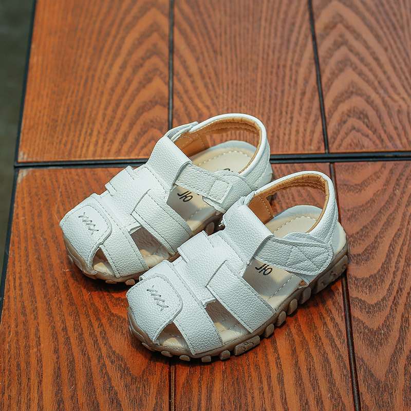 2025 summer boys baotou beach shoes medium children beef tendon soft-soled sandals children's student shoes Korean version