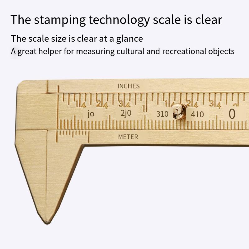 1PC 0-80 Double Scale Brass Caliper, Pointed Mouth Model, Wenwan Vernier Caliper, Mini Brass Caliper