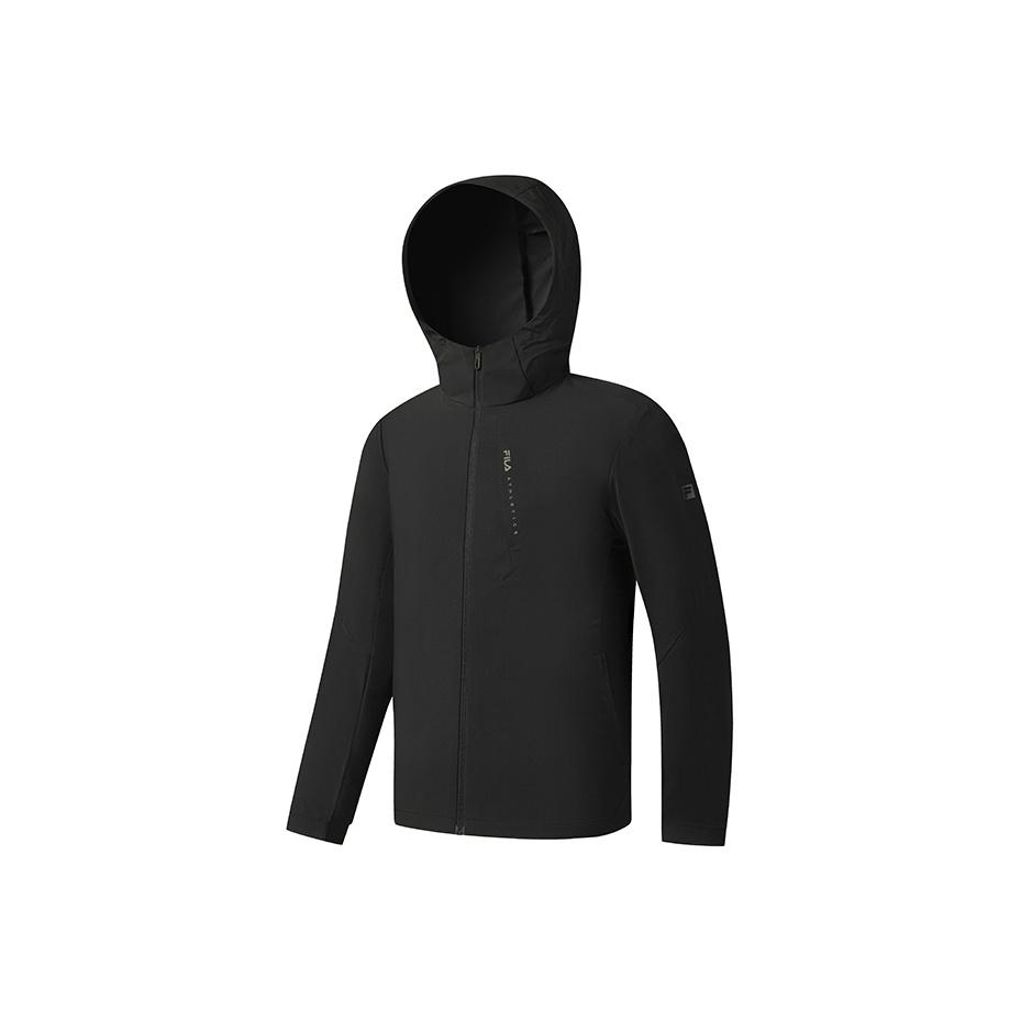 FILA Fitness Casual Classic Simple Comfortable Woven Zip-Up Hooded Jacket Men jackets A11M541709FBK