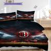 AC Milan Legacy: Passion Field Three-piece set (1 * duvet cover + 2 * pillowcase, without core) Bedding set Duvet cover and pillowcase