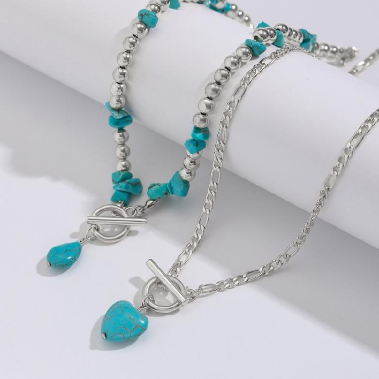 Fashionable Turquoise Statement Necklaces Adjustable Length Choker Trendy Accessories for Various Outfits and Event