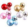Festive Frosted Gold & Silver Ball Cake Decoration - Christmas & Birthday Iridescent Ornaments Topper