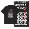 2026 HOT SALE Big Size Think Out of The Box Printed Vintage Graphic Men Women T-shirt Black Big Size Cotton Tshirt  Cool Tee Shirt Short Sleeve Top