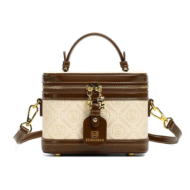 Northern Cartoon Bear Embossed Lunch & Camera Crossbody Bag - Versatile Single Shoulder Handheld Bag for Women (2026 Design)
