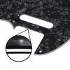 FLEOR 8-Hole Telecaster Pickguard, Screw-Fit USAMX Standard Telecaster Pickguard Replacement, 4-Ply Black Pearl