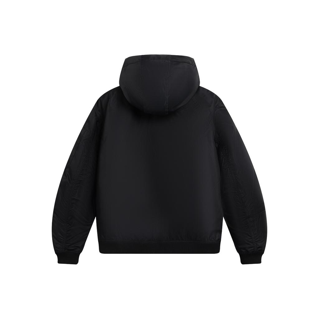 Li Ning Sports Lifestyle Series Hooded Logo Couple Cotton Jacket Unisex Jacket AJMV397-1