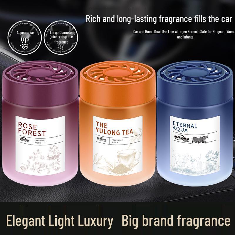 Premium Car Air Freshener Ornament: Solid Perfume Balm and Home Deodorizer with Elegant Glass Fragrance