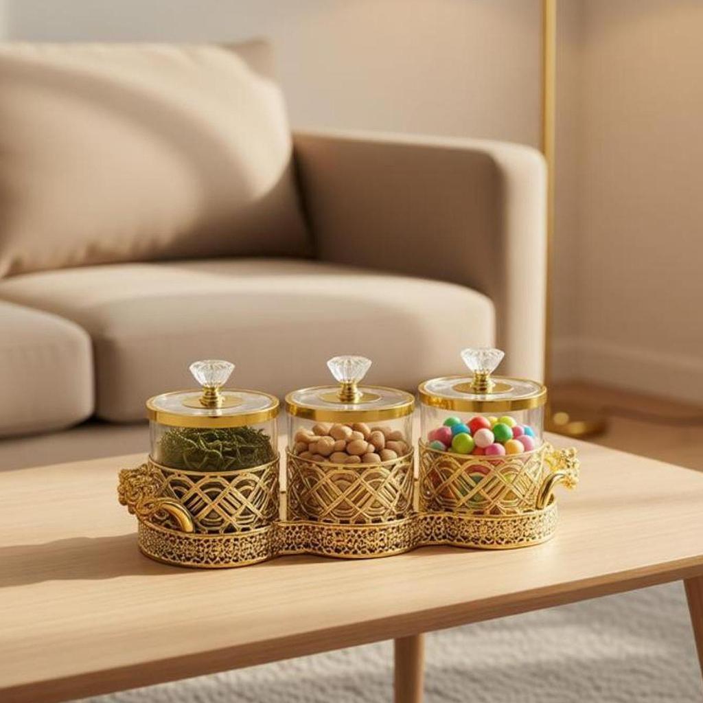 Food Storage Jar with Lid Decorative Airtight Versatile Candy Jar Kitchen Canister for Candies Wedding Family Celebrations