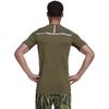 adidas T-Shirts Herren Olivgrün Rundhals Moderate Gerade Passform HE5443