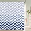 Black and White Striped Shower Curtain With Hooks Waterproof Polyester Fabric Geometric Pattern Home Decor Bathroom Curtain