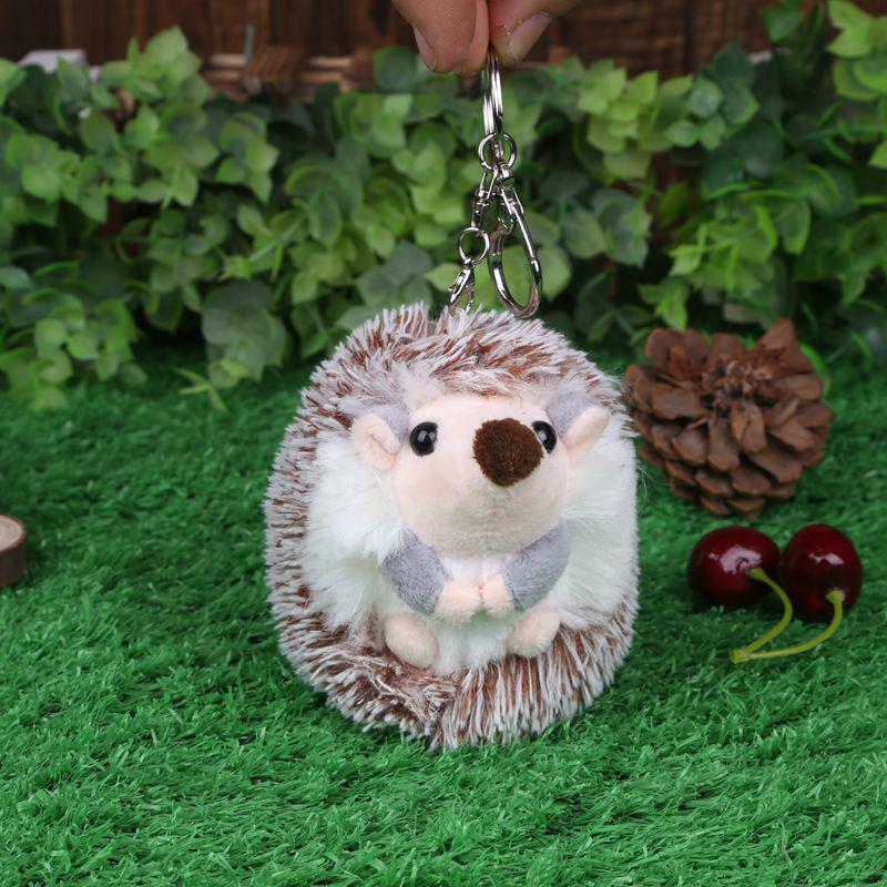 Portachiavi Peluche Riccio Carino da 10 cm Portachiavi Anime Creativo Accessori Ciondolo per Borsa da Donna