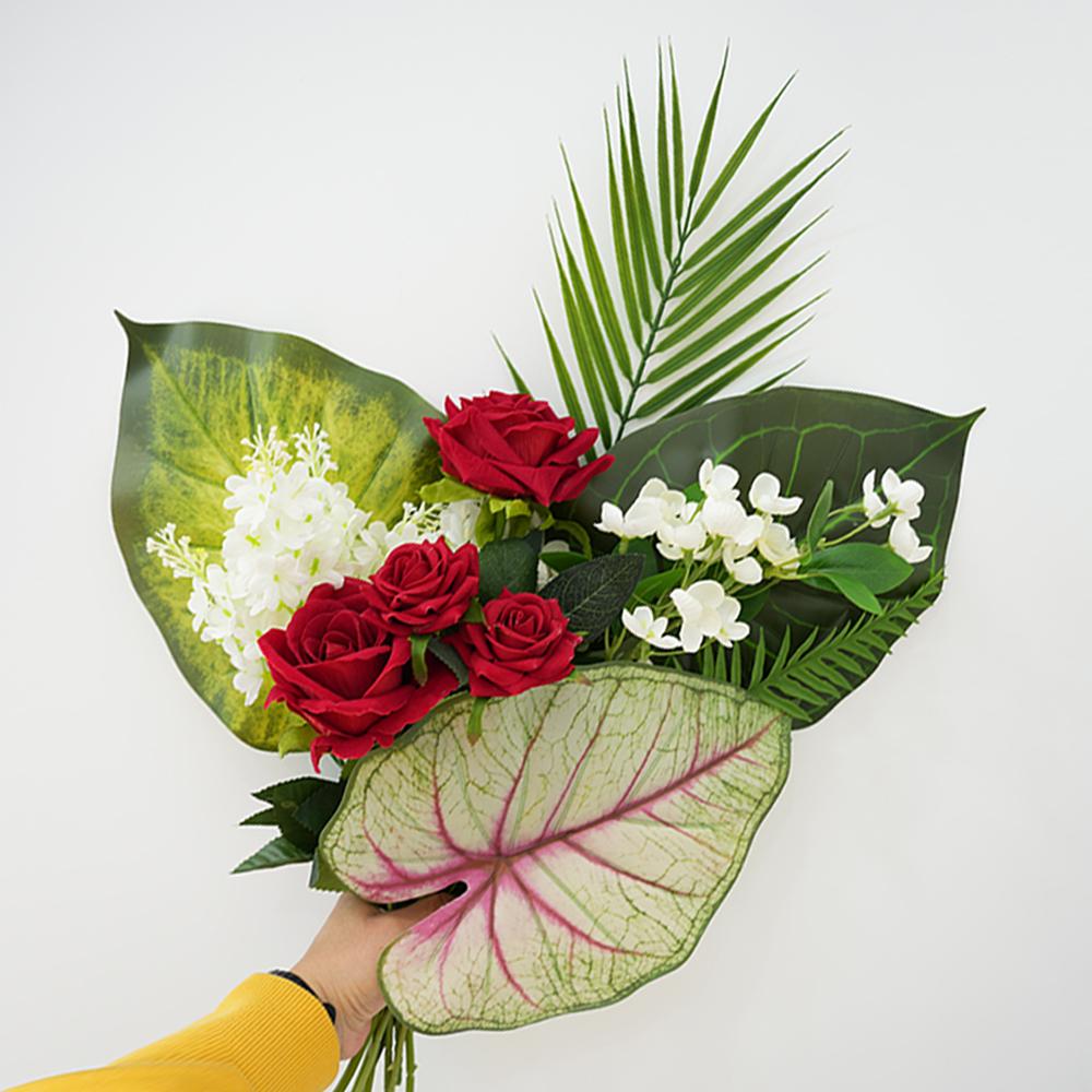 1Pc/3Pcs Artificial Tropical Leaves Large Green Leaf Fake Palm Leaves for Hawaiian Luau Wedding Birthday Party Decoration