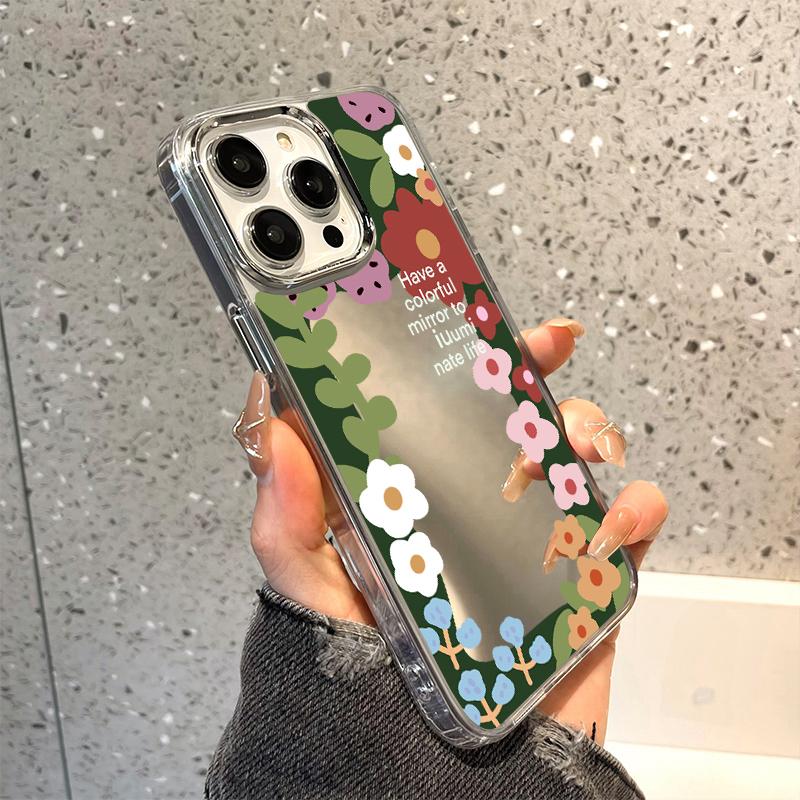 Mobile Phone Cases for iPhone 11 13 XR 15 Pro Max 12 14 Pro Max Case iPhone 16 XS Max Mirror Protective Case Mirror Exquisite Cartoon Waterproof