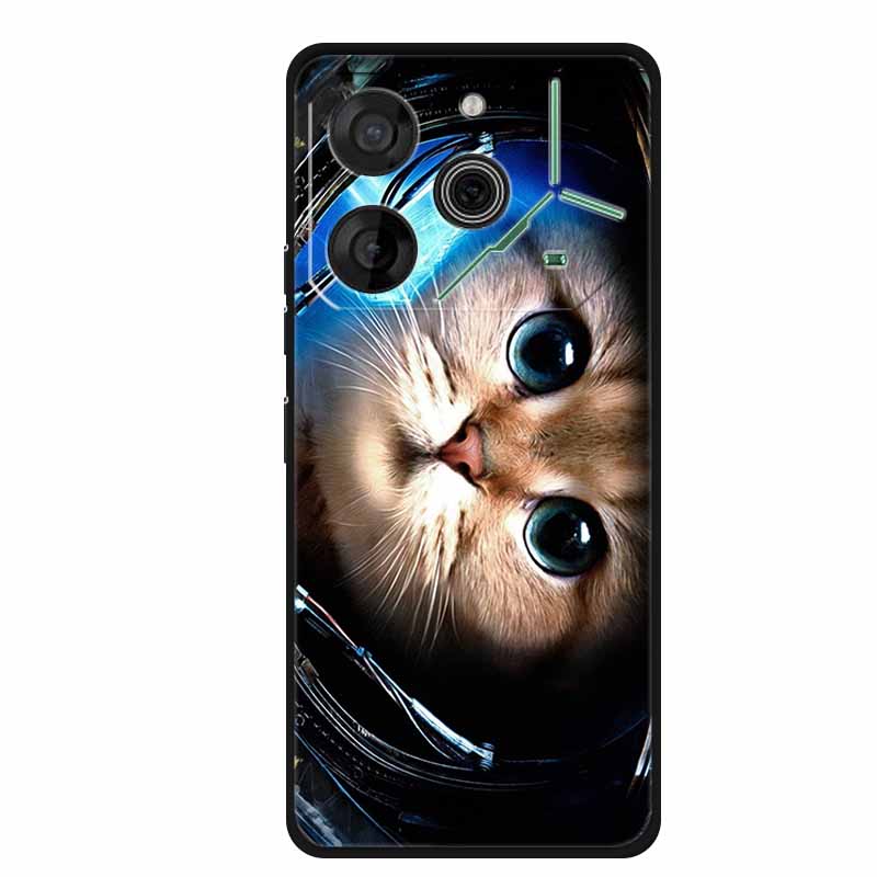 Für Tecno Pova 6 Neo Hülle Tiere TPU Weiches Silikon Rückabdeckung Handyhüllen für Tecno Pova 6Neo 6,78" Stoßfest Wolf Cool funda