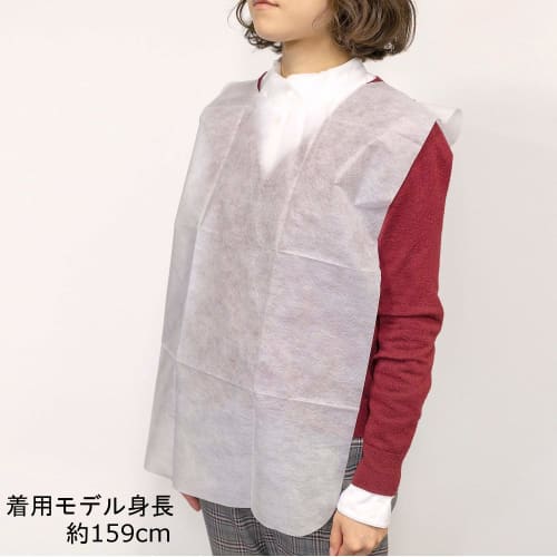 Strix Design Disposable White Aprons, 30-Count, 43 x 75cm, Non-Woven Fabric, Suitable for Adults and Children, Suitable for Nursing Care, Dining Out,