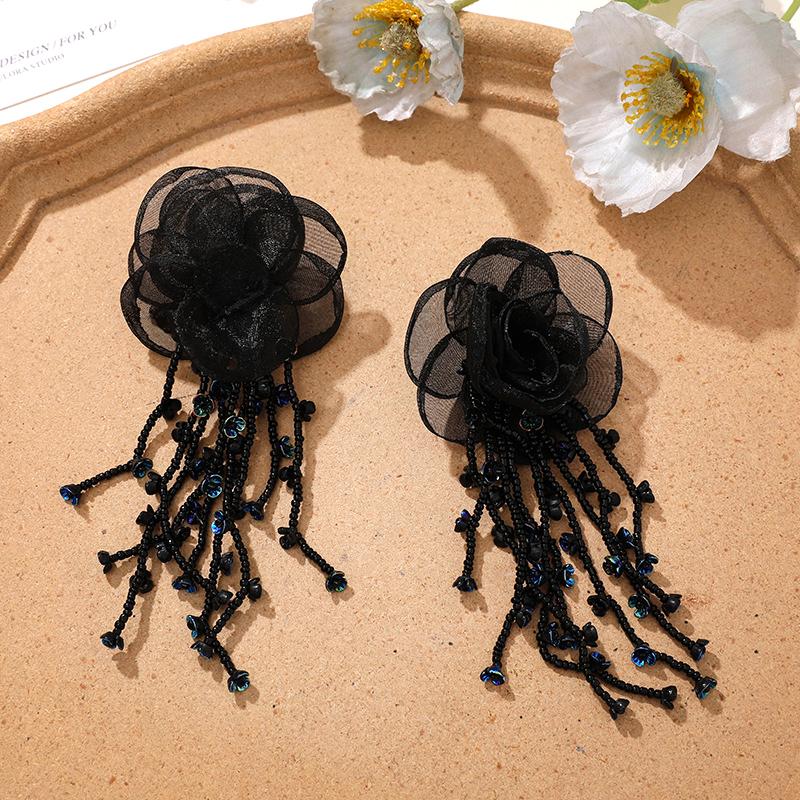 1 Stück Blumendekoration Fairyism Quaste Zarte Netzblume Handgefertigt DIY Satte Farben Bekleidungszubehör Haarschmuck