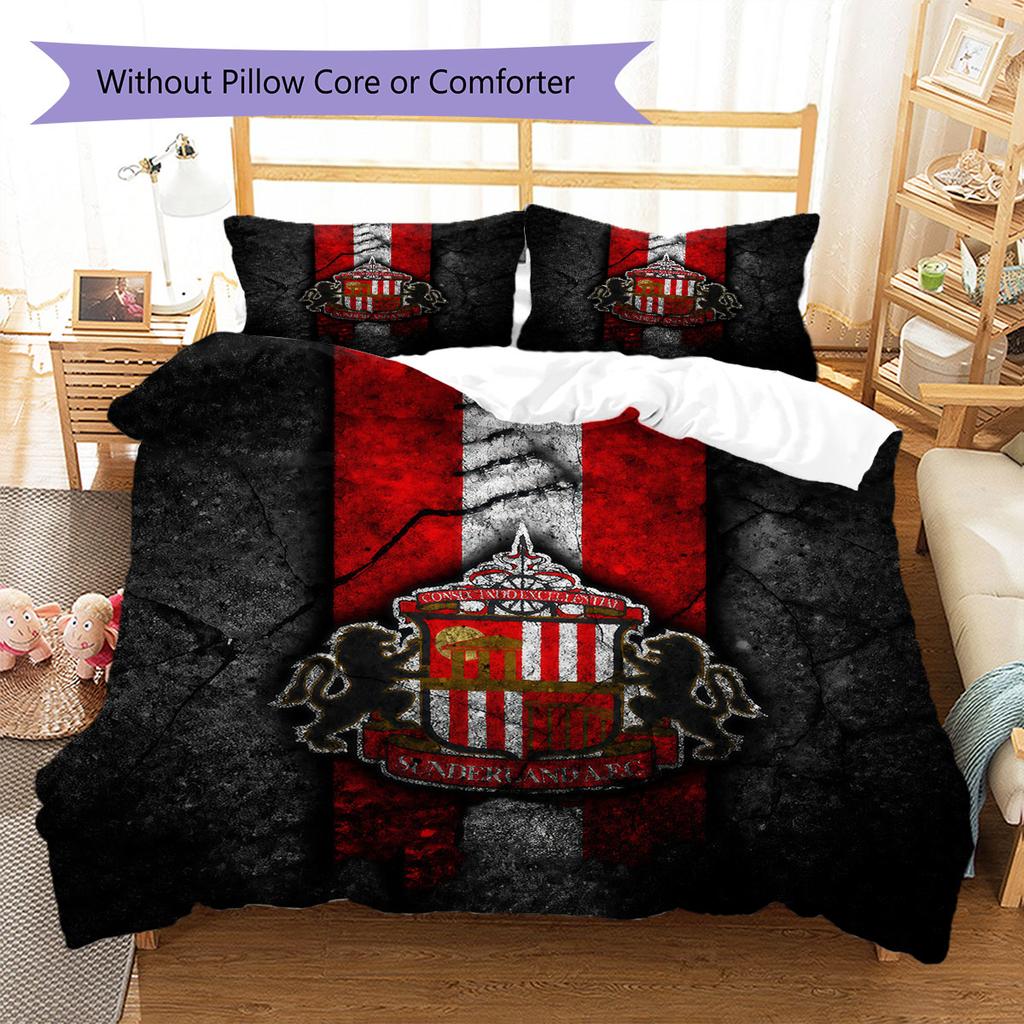 Sunderland A.F Pattern Bedding,Quilt Set Quilt Cover Pillowcase Home Birthday Gift(1 * Duvet Cover + 2 * Pillowcase, Without Core)