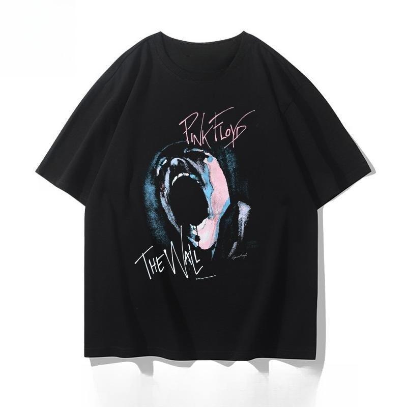 

Summer Cotton Men and Women with The Same Casual Loose Short Sleeve Pink Floyd British Rock Band Pink Floyd T-shirt 4XL