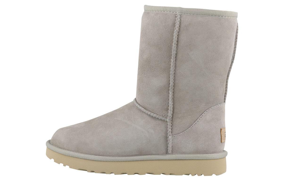 UGG Classic Short Ii Fleece Lined Gray White Women s 1016223-GOA 37