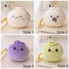 Face Food Gedämpftes gefülltes Brötchen Schlüsselanhänger Plüschknödel Schlüsselanhänger Chinesischer Reis Bao Plüsch Kindergeschenk
