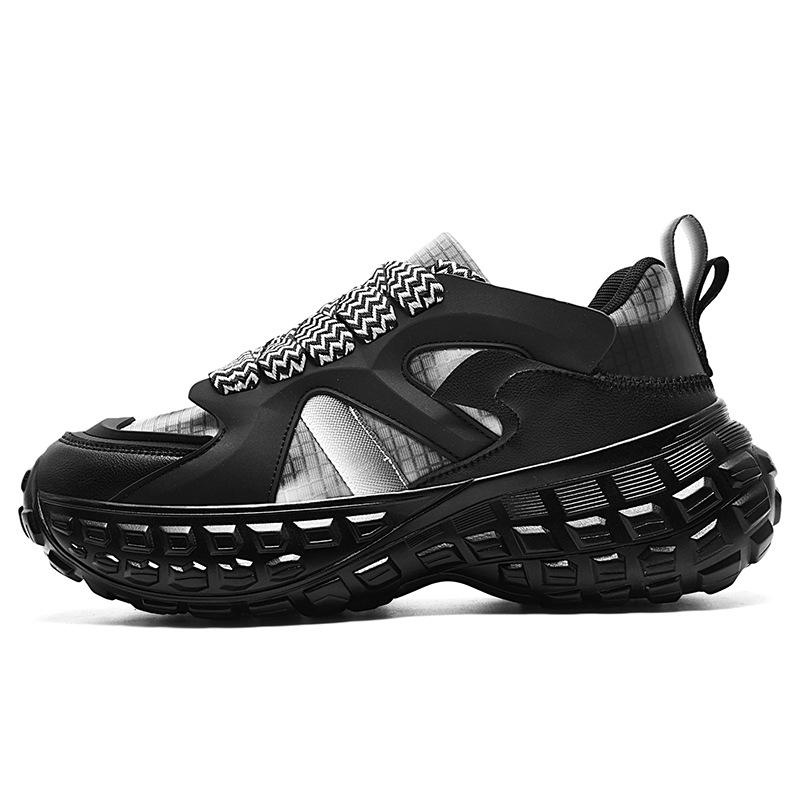 

Мужская дышащая повседневная спортивная обувь, уличная нескользящая обувь для бега, модная баскетбольная обувь 44 чёрный