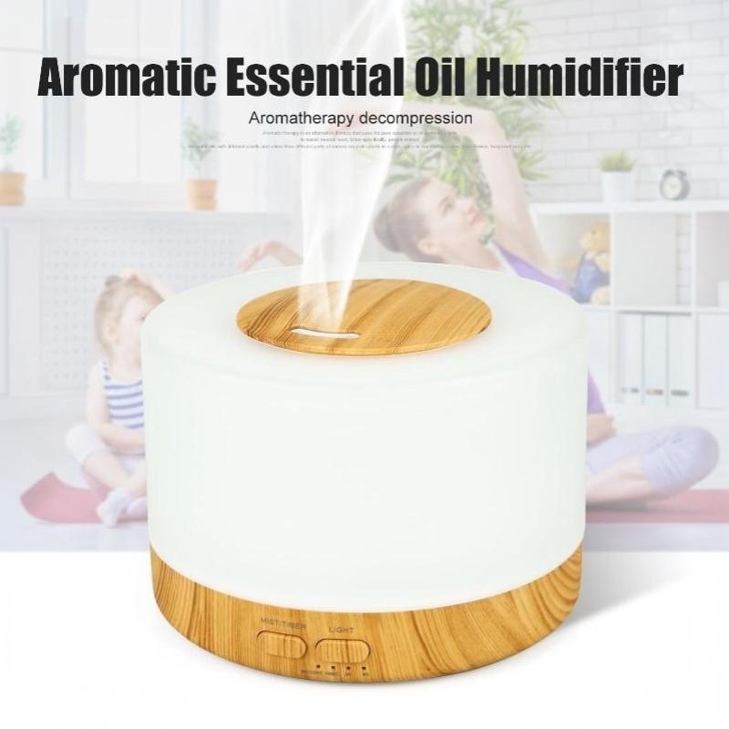700ML Ultrasonic Aroma Diffuser Remote Control Humidifier with 7 Color LED Light for Home Office Bedroom Use