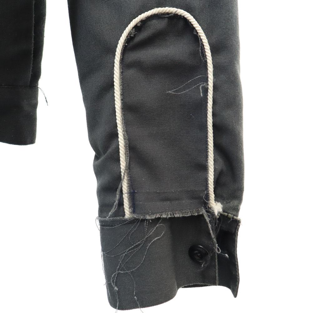 OLD 80s 90s Zip jacket gray Quilted back Men's Used