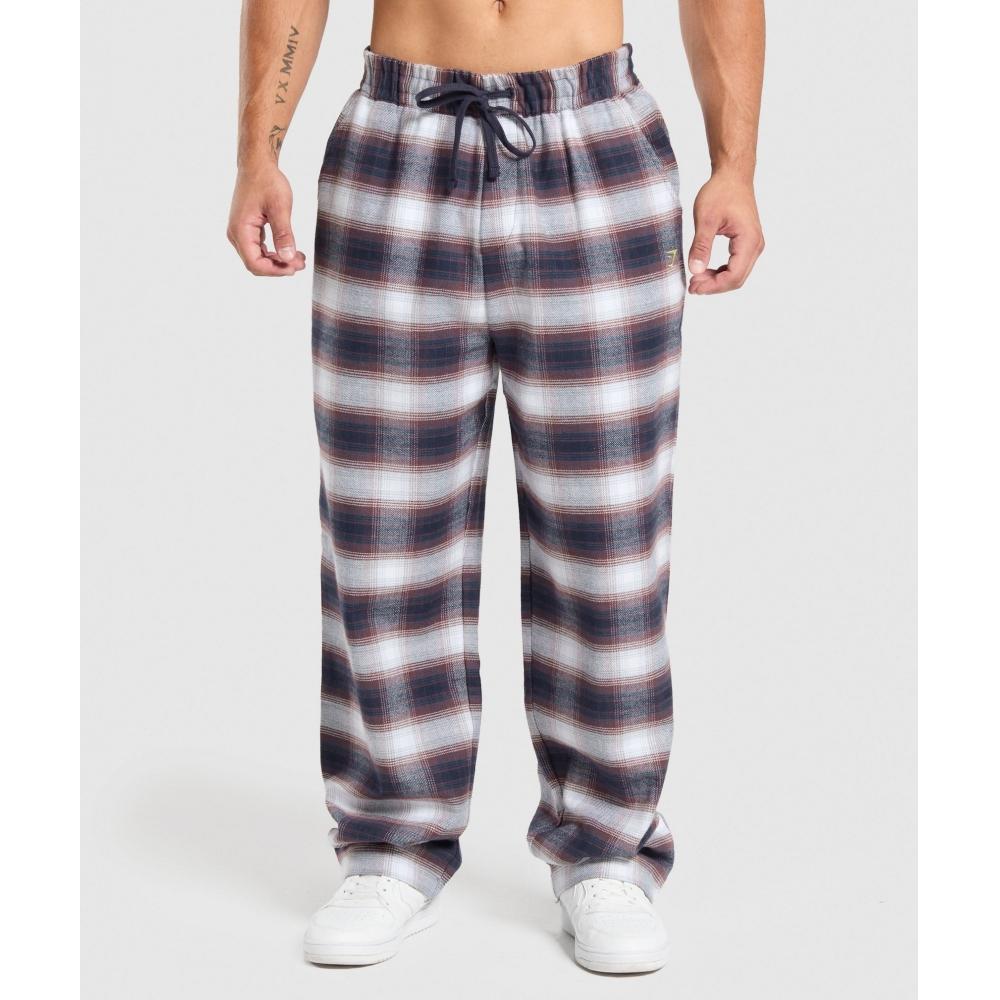 

Брюки Gymshark Flannel, темно-синие, A1b1s Uc6m XL