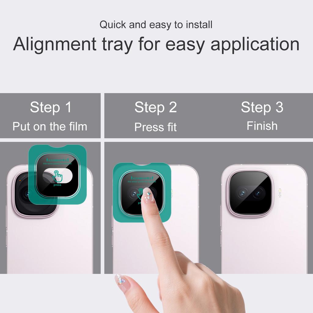 For iQOO Z11 Turbo 5G Glass IMAK High Definition Glass Lens Film Self-positioning Version Black Version