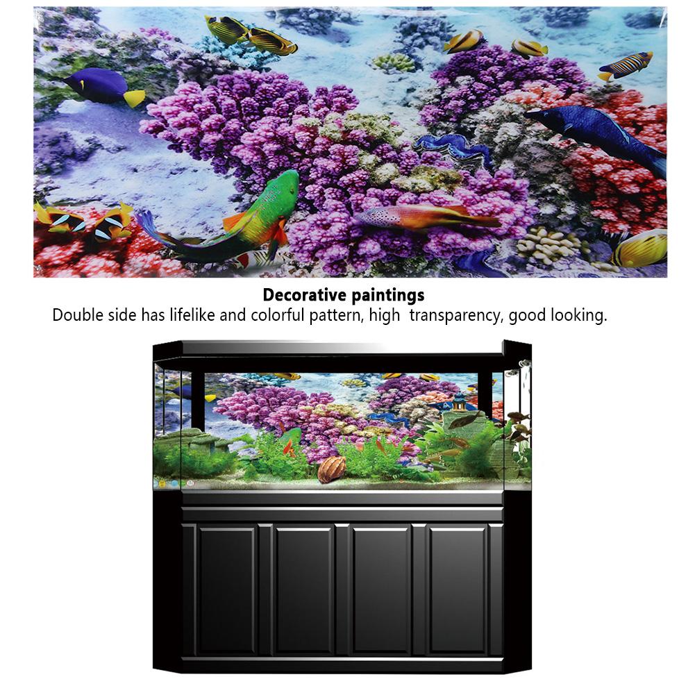 Background Poster Decorative Painting PVC Sticker Landscape Image for Aquarium Fish