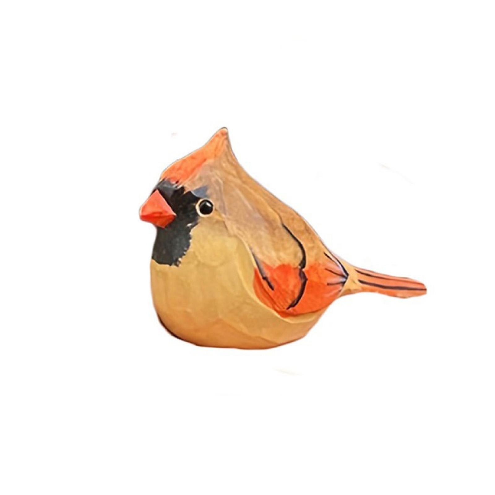 

Resin Bird Figurine Decorative Sculpture Realistic Small Bird Home Office Tabletop Ornament Indoor Outdoor Use One Size