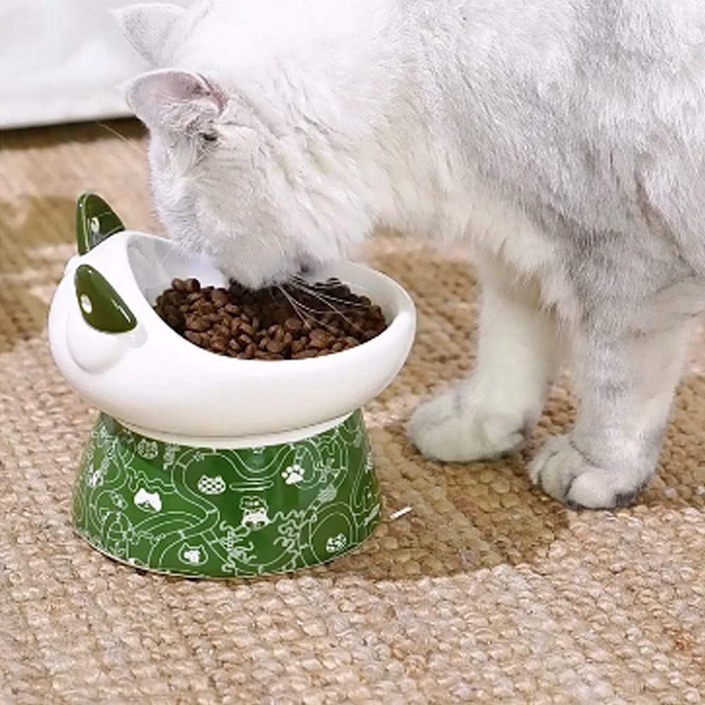 Grote Capaciteit Hoge Voet Bak voor Huisdieren Antislip Voerbak voor Huisdieren Keramische Kattenbak Nekbescherming