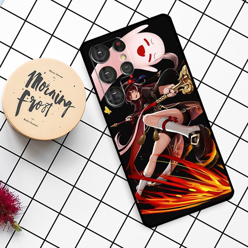 

Genshin Impact Hu Tao HuTao Case For Samsung Galaxy S24 FE S20 FE S21 S22 S23 S24 S25 Ultra S9 S10 S25 Plus Phone Cover Galaxy S23