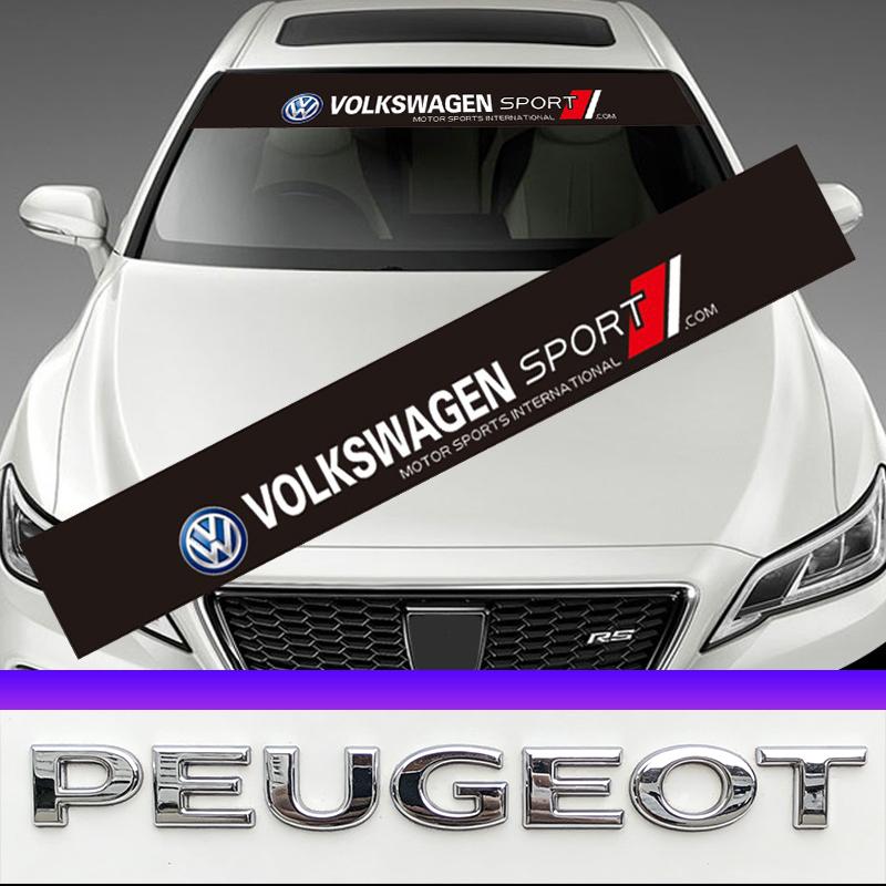 1Pcs Car Sticker Front Windshield Decorative Decal  For VW Golf Amarok T5 Phaeton Teramont ID3 Tiguan T-Cross Passat Magotan Ar