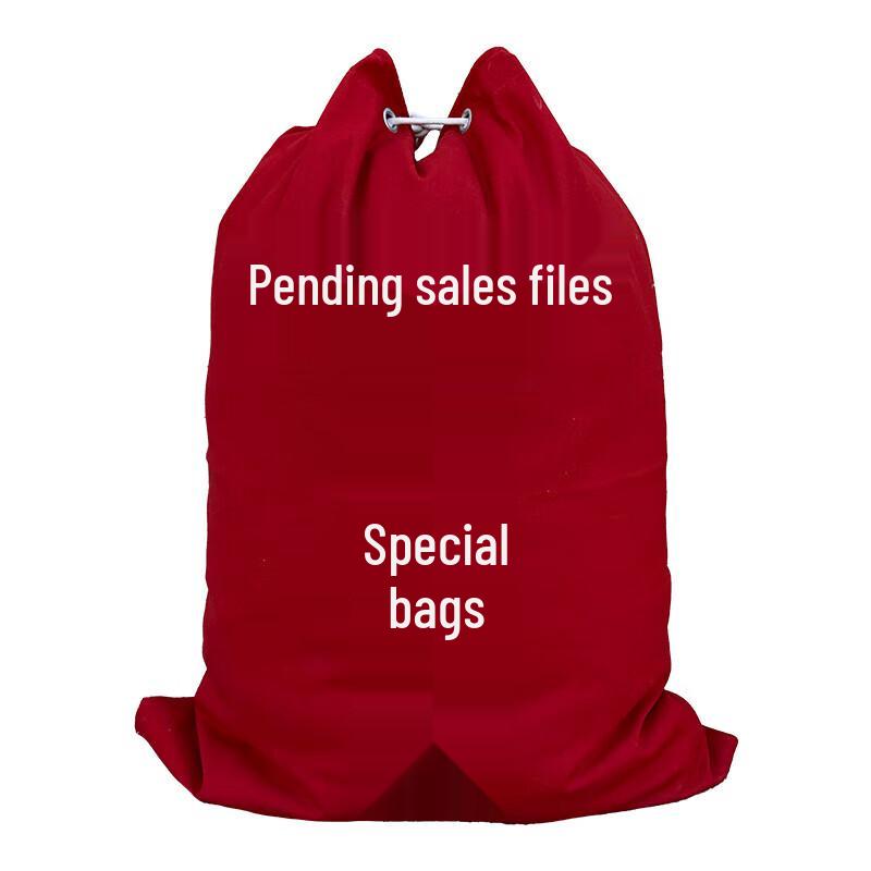 Hua Qian Mo Red Canvas Document Destruction Bag