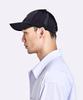 51Peosenteu Shiny White Logo Embroidery Cap - Black