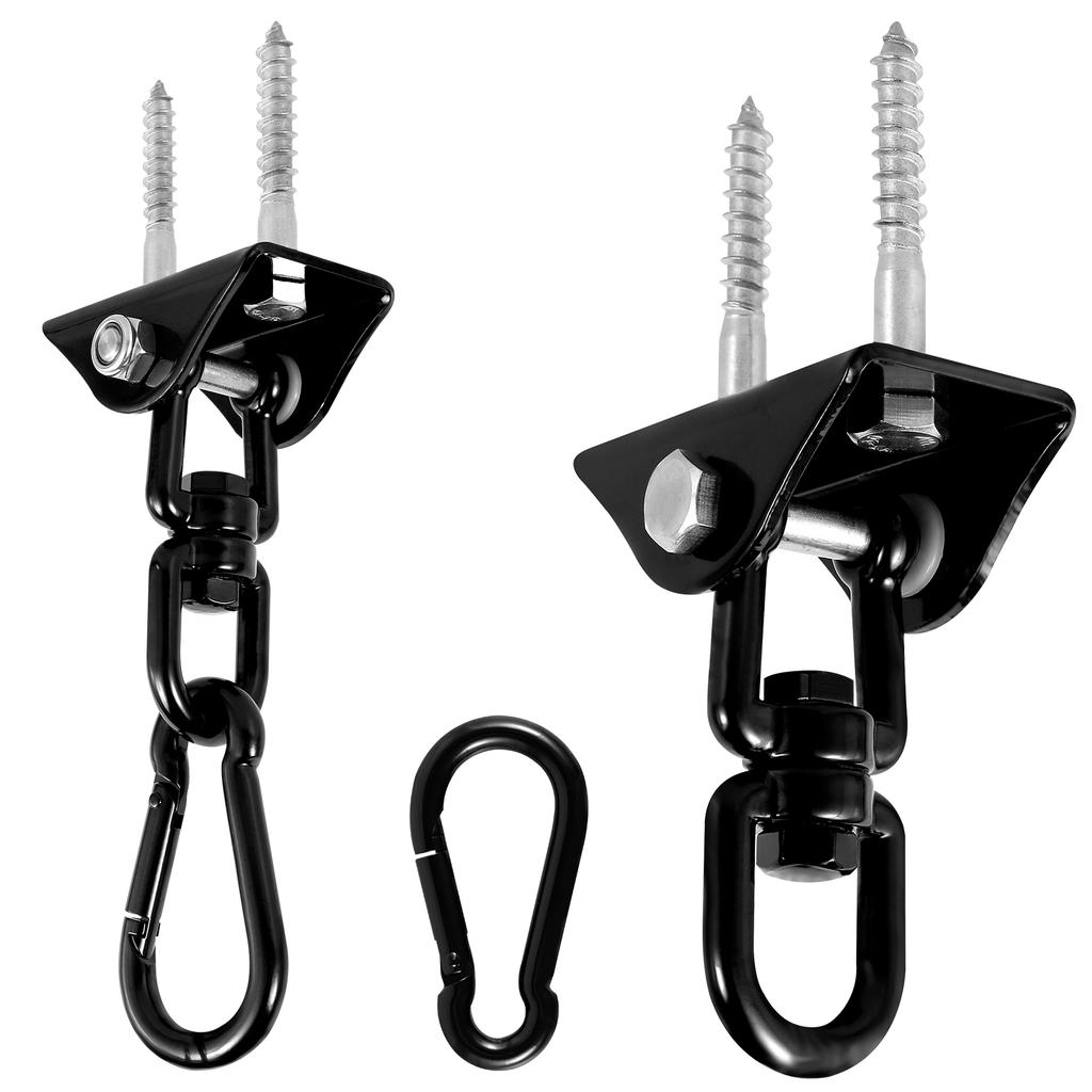 2/1 Stück Verbessertes 360° schwenkbares Heavy Bag Mount Stahl Punching Bag Haken Holzbalken Haken für Yoga, Fitnessstudio, Schaukelstühle und Hängematten