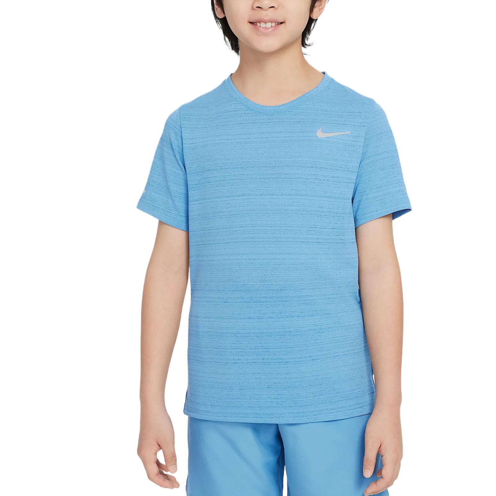

Nike Dri-Fit Milert T-Shirt Casual Solid Short Sleeve Kids Tops Blue DD3055-489 L