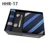 Paisley Men'S Tie Square Cuff Tie Clip Gift Box Set Business Casual Tie Black Gift Box